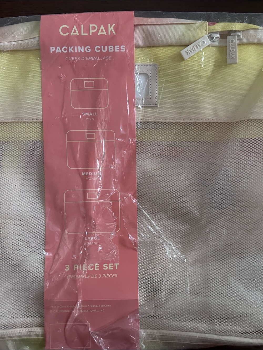 Calpak Gradient Yellow to Pink Packing Cube Set